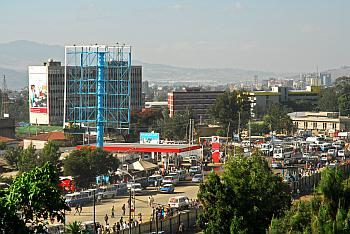 Blick ber Addis Abeba