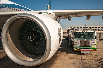 Im Airbus A330 von Muscat im Oman nach Frankfurt.