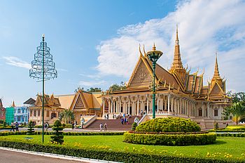 In Phnom Penh am Knigspalast und der Silberpagode