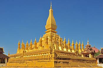 Die goldene Stupa "Pha That Luang" im Vientiane