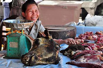 Traditioneller Markt in Laos