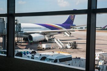 Mit einem Airbus A350-900 der Thai von Bangkok nach Frankfurt.