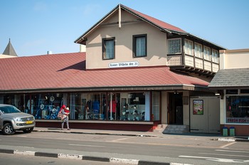 Kaiser Wilhelm Strasse 31 in Swakopmund.  Viele Strassen haben hier noch deutsche Namen.