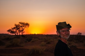 Andy auf Safari in der Namib.