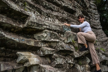 Kletterwand aus Basalt (Los Ladrillos) bei dem kleinen Bergdorf Boquete.