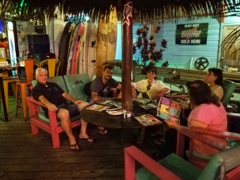 Im Surfer-Restaurant auf der Isla Colon in Panama.